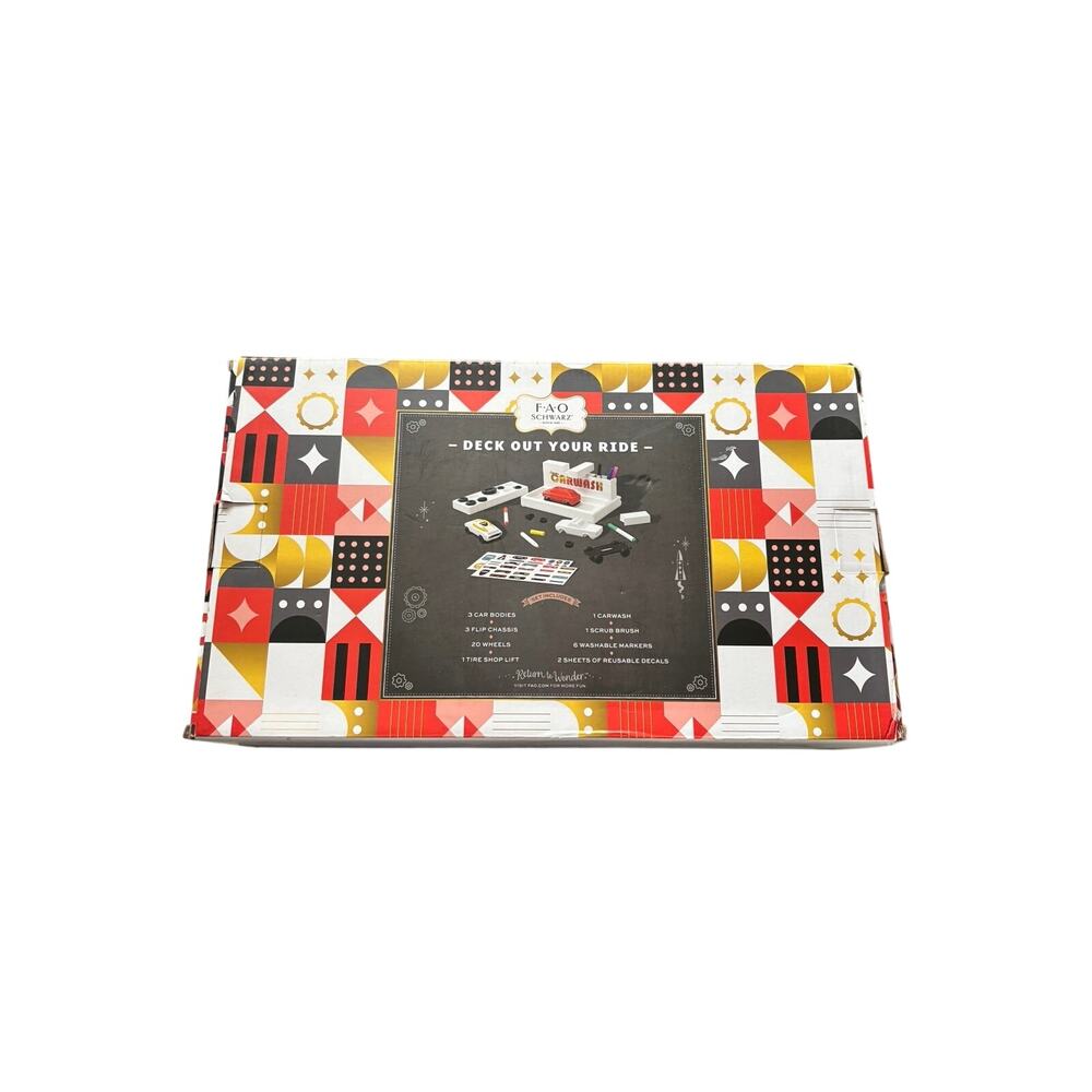 FAO Schwarz Custom Rides Car Coloring Playset 37 Piece Build & Color Kit NIB - Picture 7 of 8
